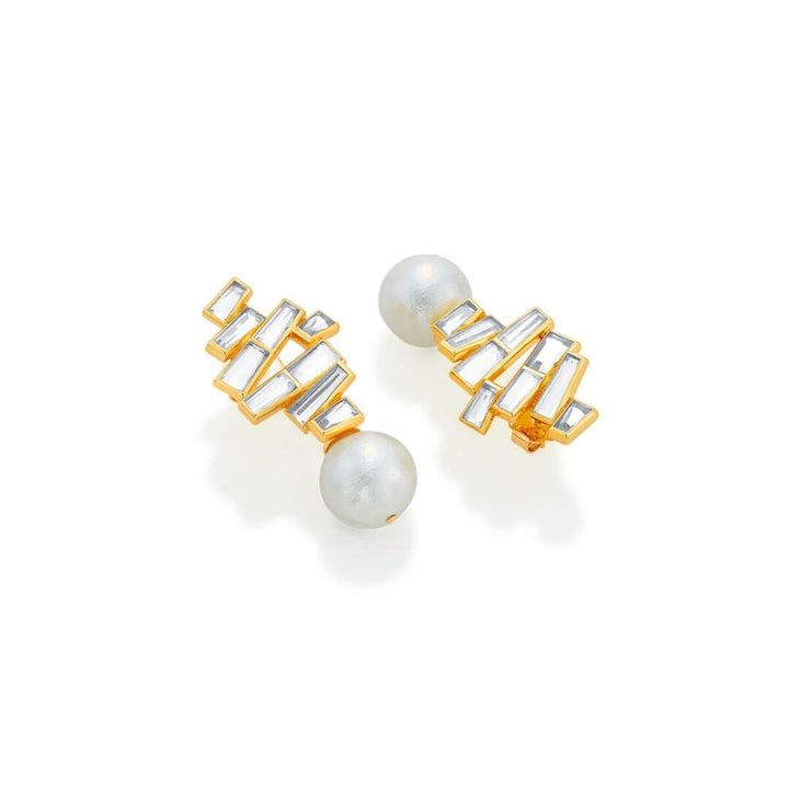 Rise Pearl Drop Earrings - Isharya | Modern Indian Jewelry