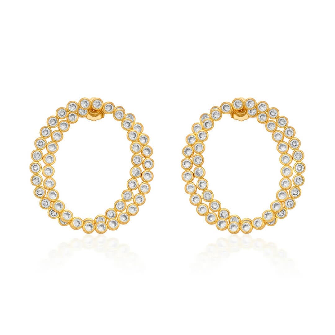 Ruhaniyat Luminous CZ Earrings - Isharya | Modern Indian Jewelry