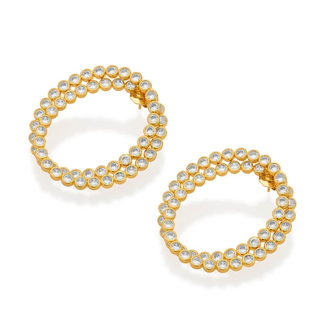 Ruhaniyat Luminous CZ Earrings - Isharya | Modern Indian Jewelry