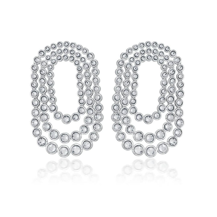 Ruhaniyat Shimmering CZ Earrings - Isharya | Modern Indian Jewelry