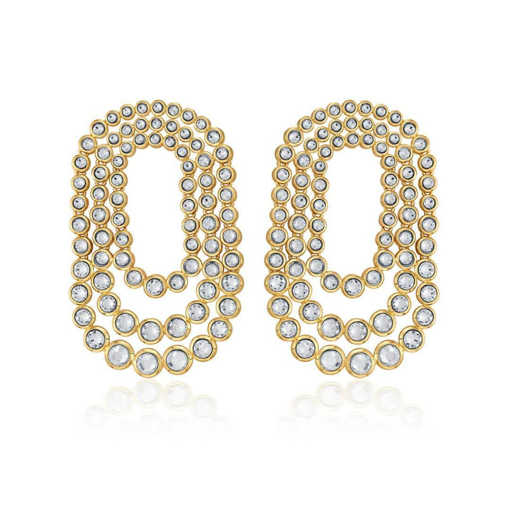 Ruhaniyat Shimmering CZ Earrings - Isharya | Modern Indian Jewelry
