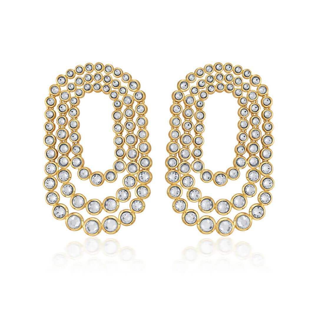 Ruhaniyat Shimmering CZ Earrings - Isharya | Modern Indian Jewelry