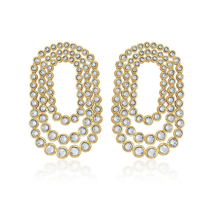 Ruhaniyat Shimmering CZ Earrings - Isharya | Modern Indian Jewelry