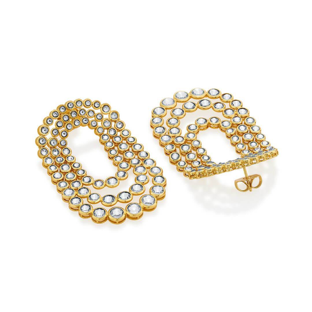 Ruhaniyat Shimmering CZ Earrings - Isharya | Modern Indian Jewelry