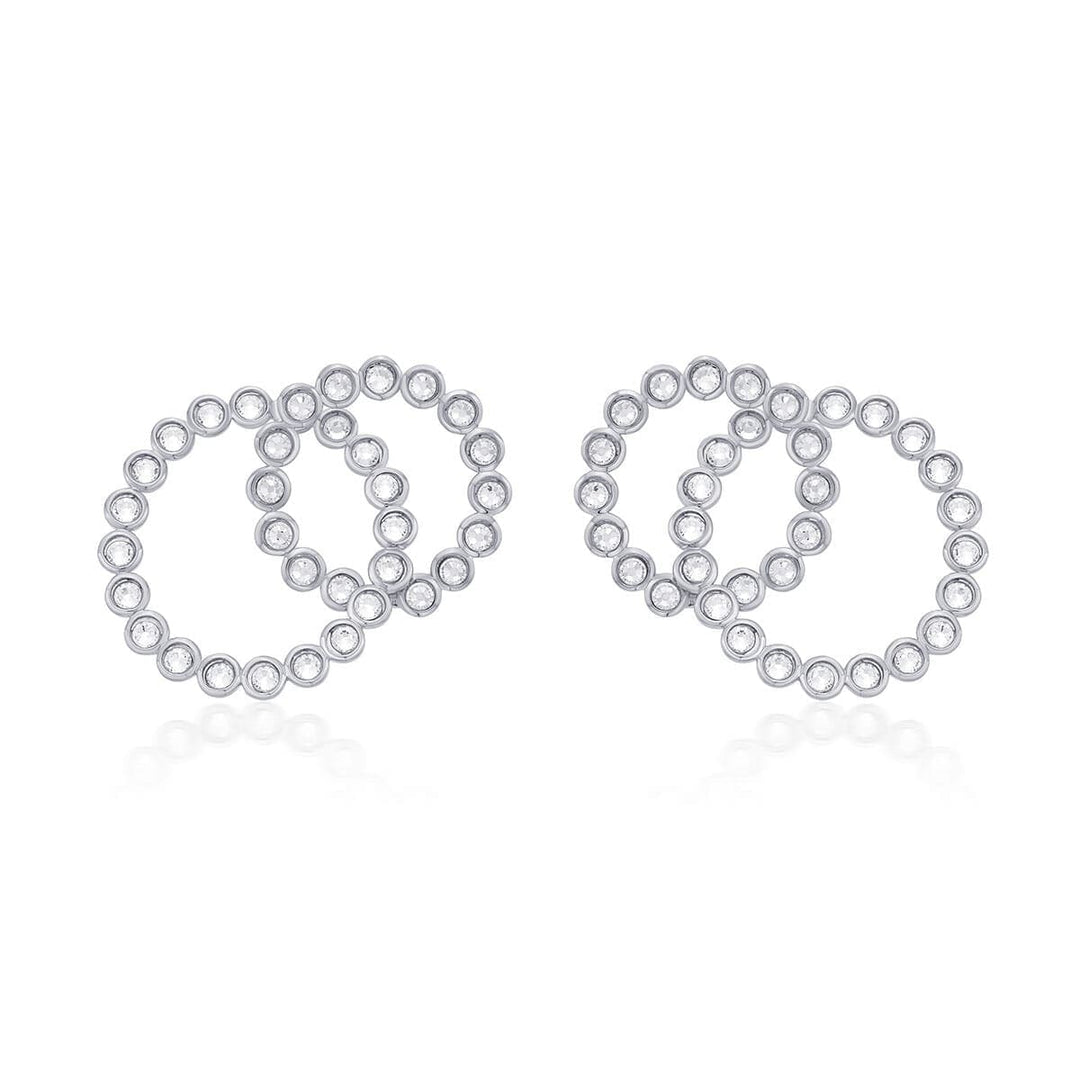 Seher CZ Concentric Earrings - Isharya | Modern Indian Jewelry