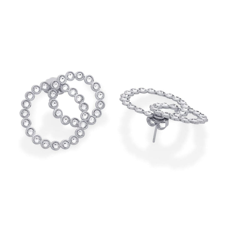 Seher CZ Concentric Earrings - Isharya | Modern Indian Jewelry