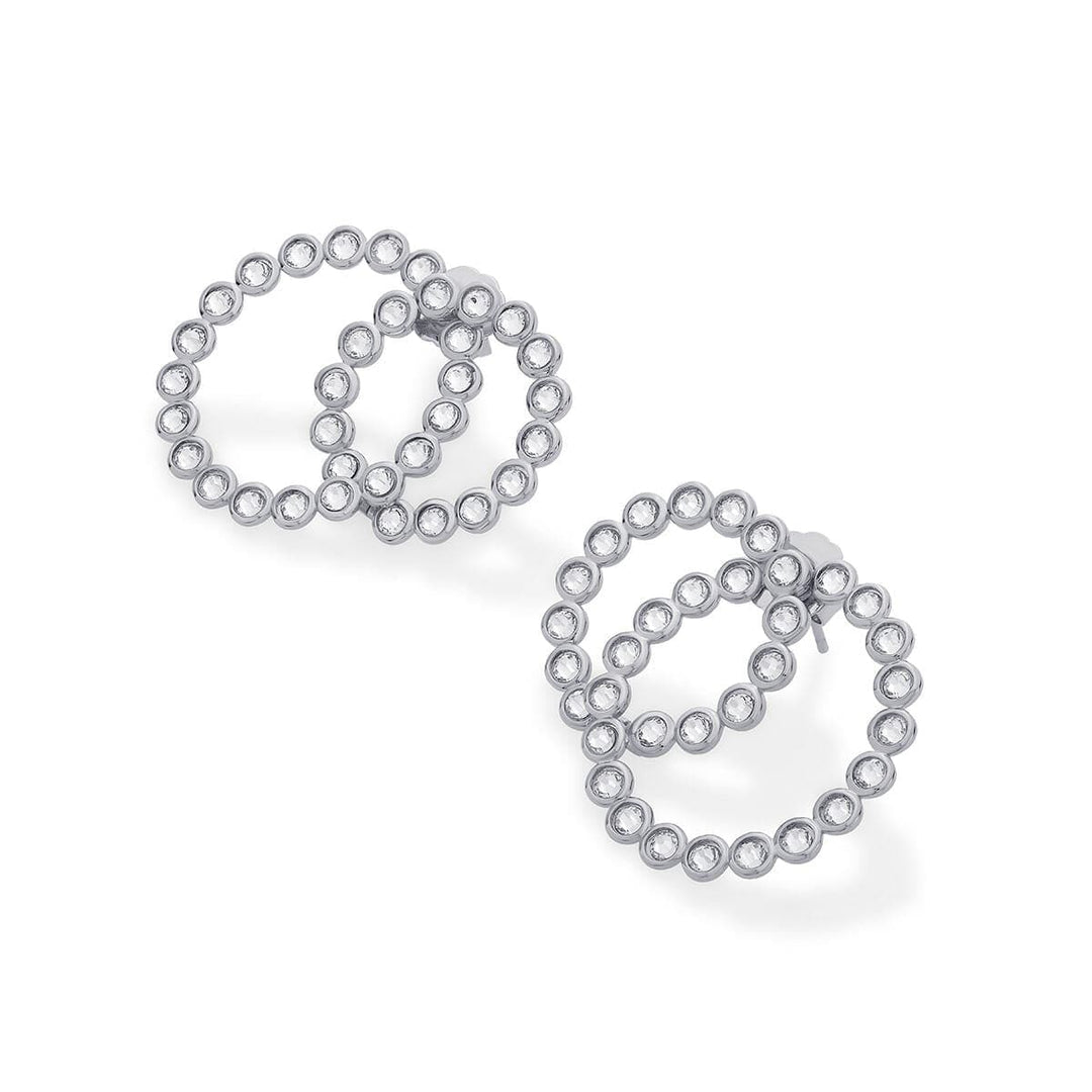 Seher CZ Concentric Earrings - Isharya | Modern Indian Jewelry