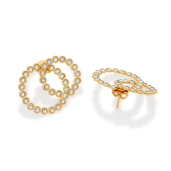 Seher CZ Concentric Earrings - Isharya | Modern Indian Jewelry