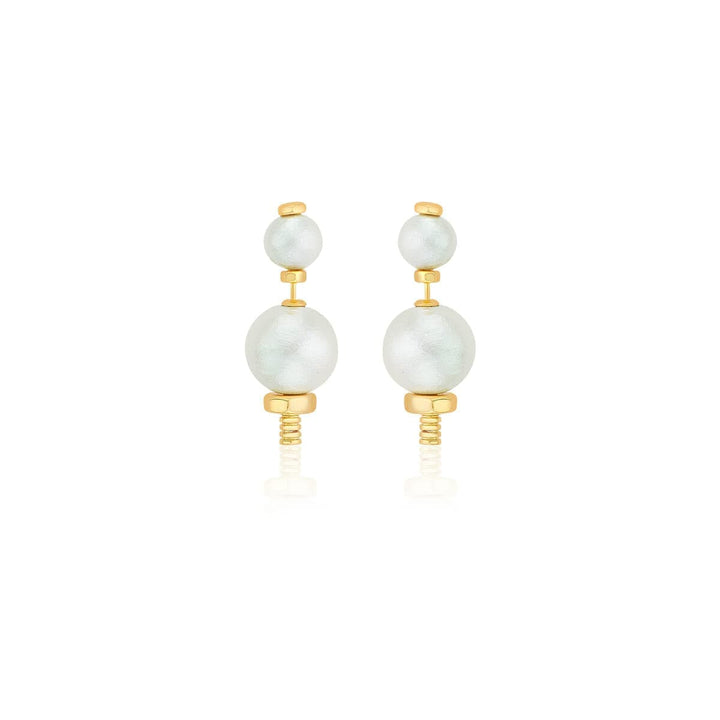 Steinem Pearl Earrings - Isharya | Modern Indian Jewelry