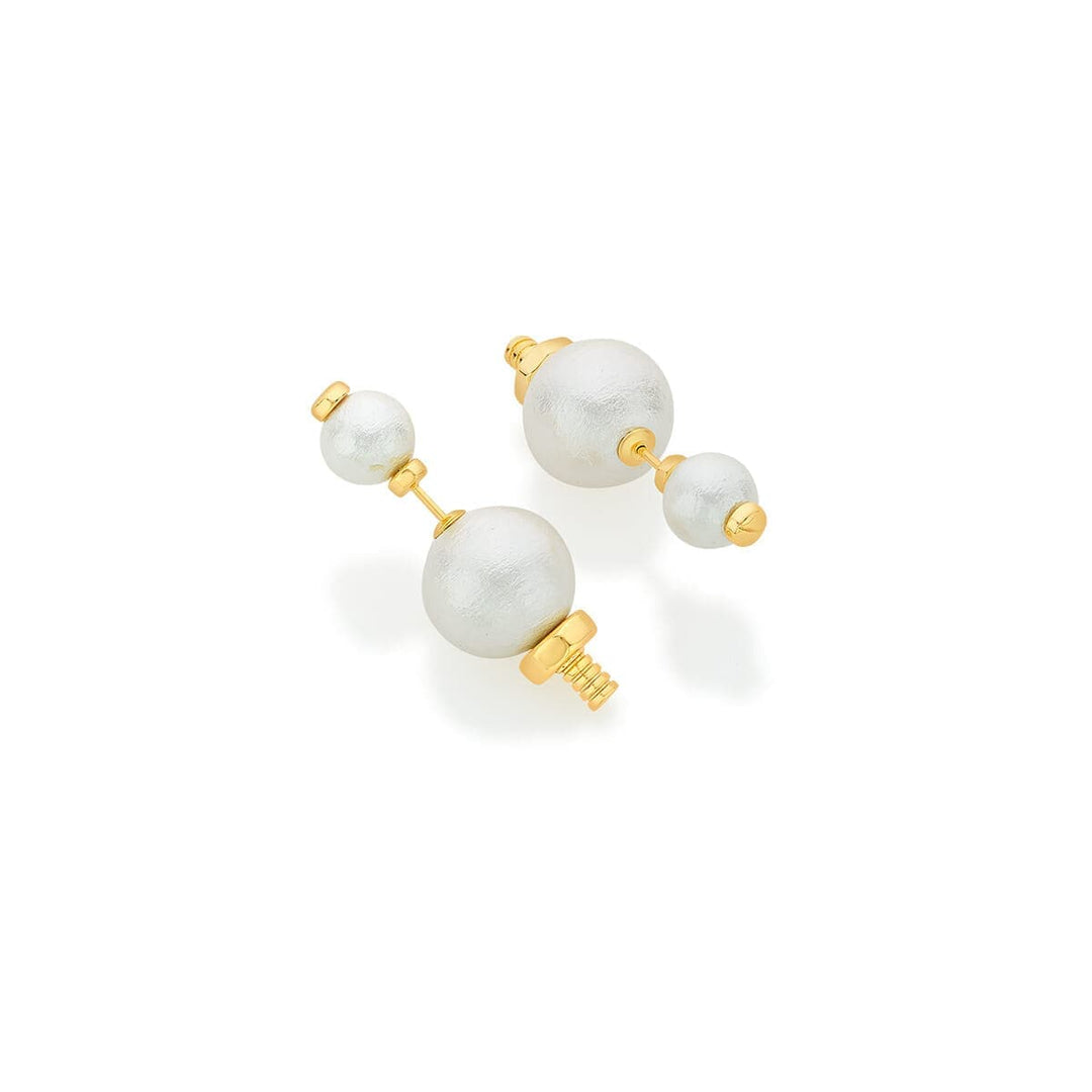 Steinem Pearl Earrings - Isharya | Modern Indian Jewelry