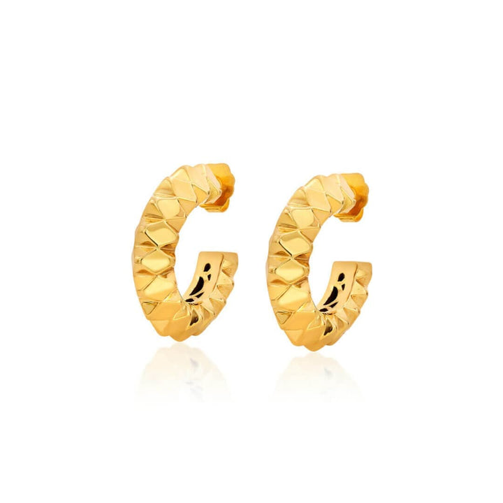 Studded Hoop Earrings - Isharya | Modern Indian Jewelry