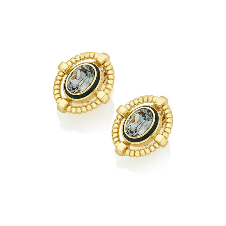 Amal Grey Crystal Studs - Isharya | Modern Indian Jewelry