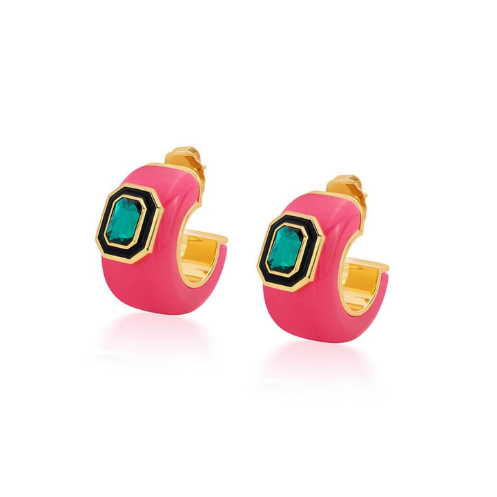 Amour Resin Huggies - Isharya | Modern Indian Jewelry