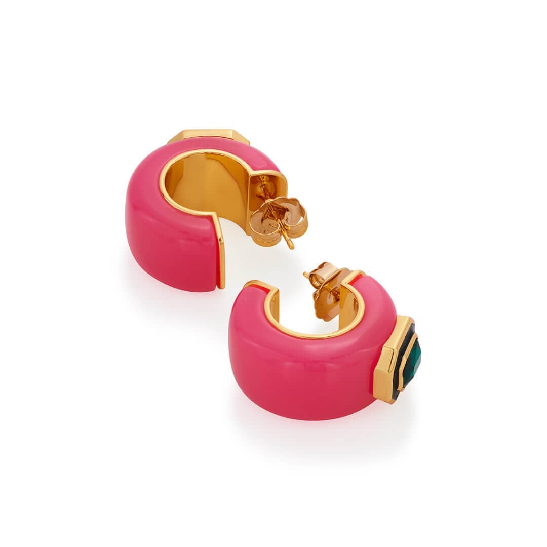 Amour Resin Huggies - Isharya | Modern Indian Jewelry