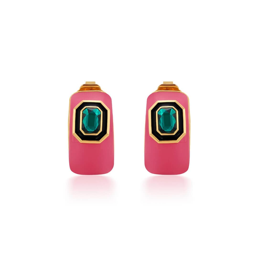 Amour Resin Huggies - Isharya | Modern Indian Jewelry