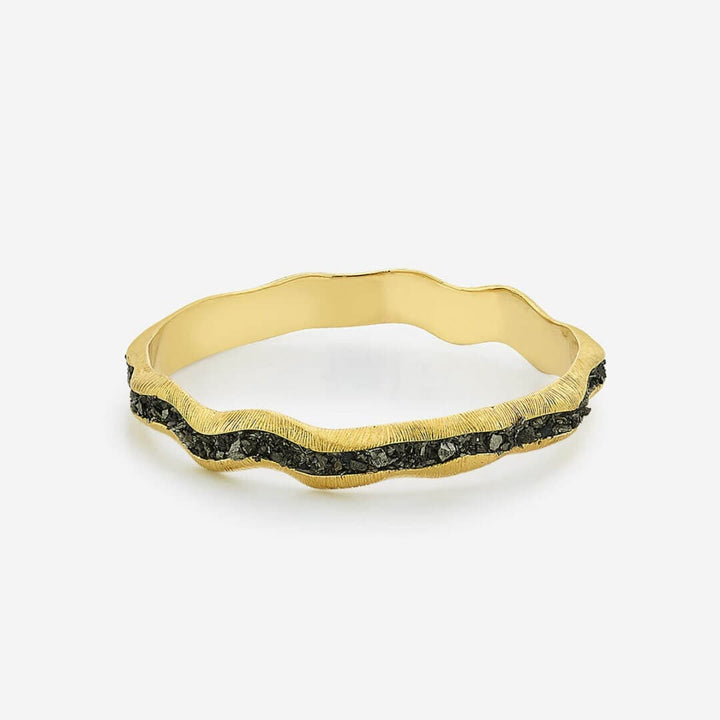 Fool's Gold Textured Harmony Bangle - Isharya | Modern Indian Jewelry