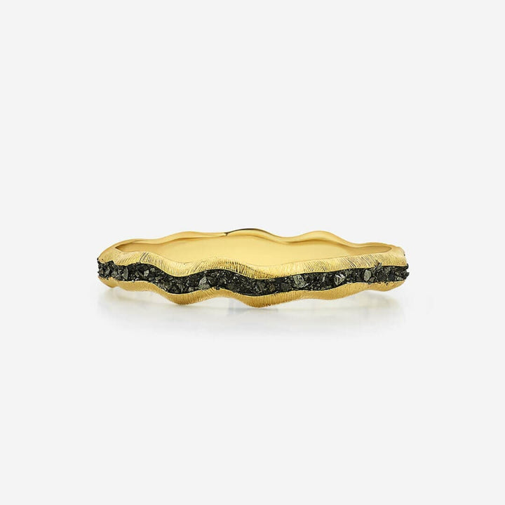 Fool's Gold Textured Harmony Bangle - Isharya | Modern Indian Jewelry