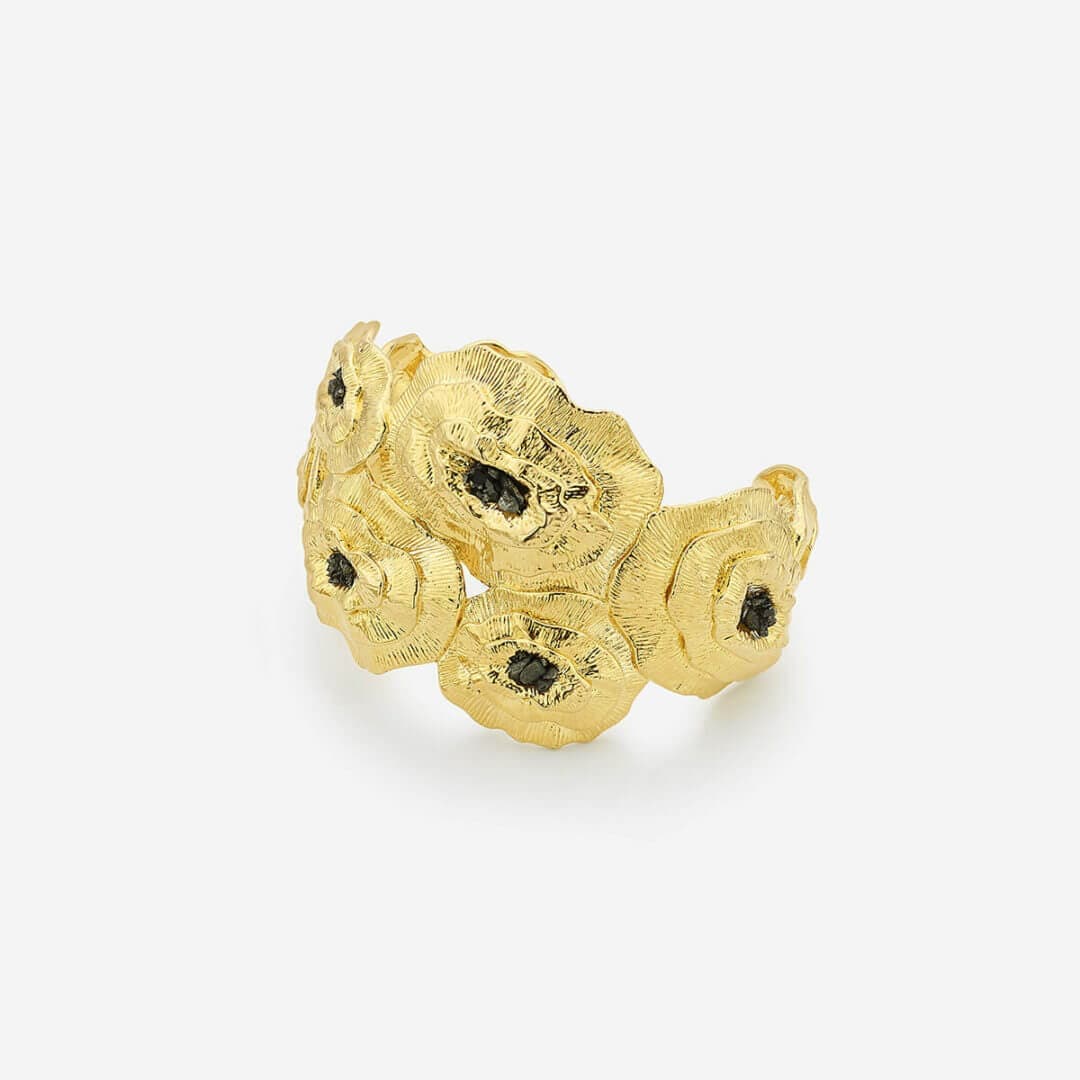 Fool's Gold Textured Statement Cuff - Isharya | Modern Indian Jewelry