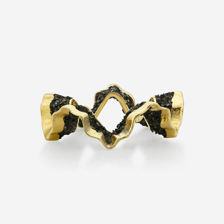 Fool's Gold Textured Wave Bangle - Isharya | Modern Indian Jewelry