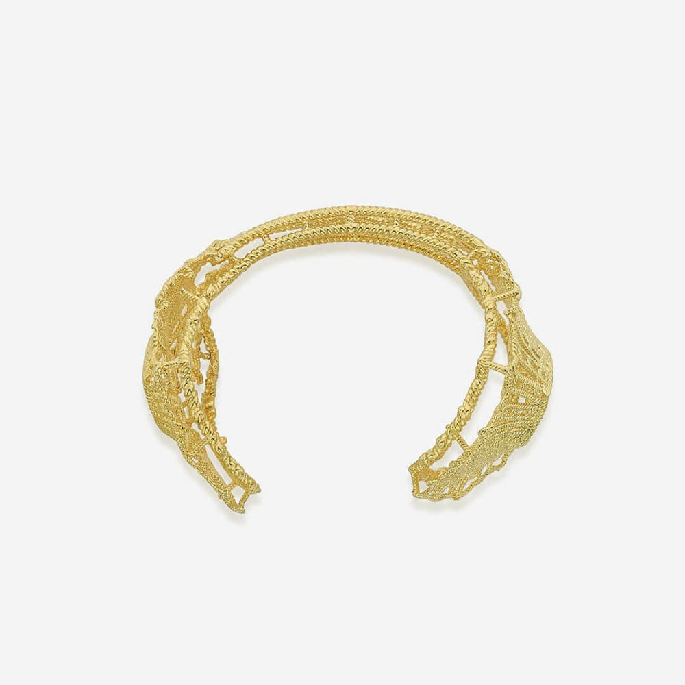 Gypsy Soul Open Front Leaf Cuff - Isharya | Modern Indian Jewelry