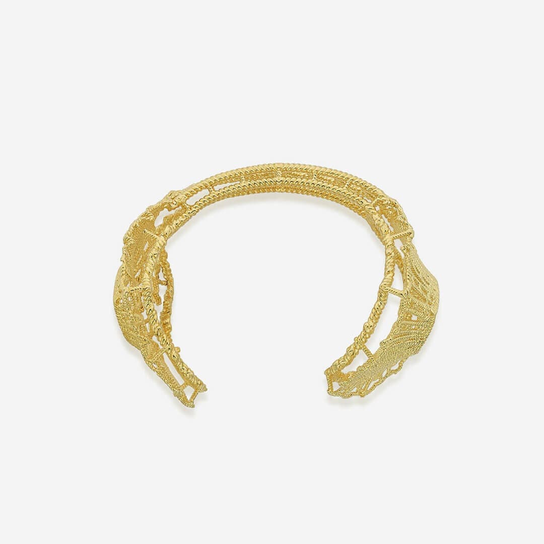 Gypsy Soul Open Front Leaf Cuff - Isharya | Modern Indian Jewelry