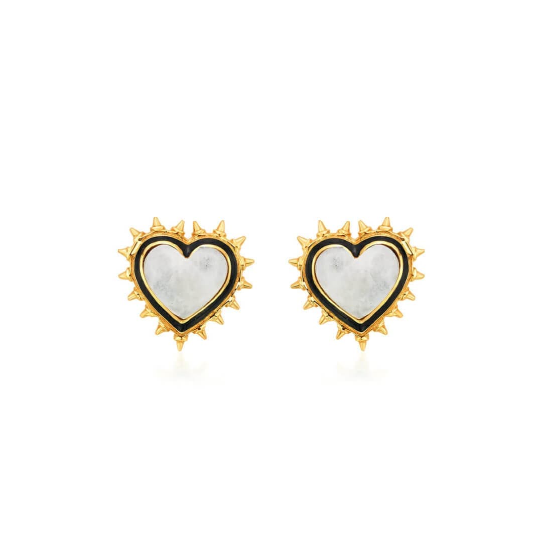 Heartful Duo Studs - Isharya | Modern Indian Jewelry
