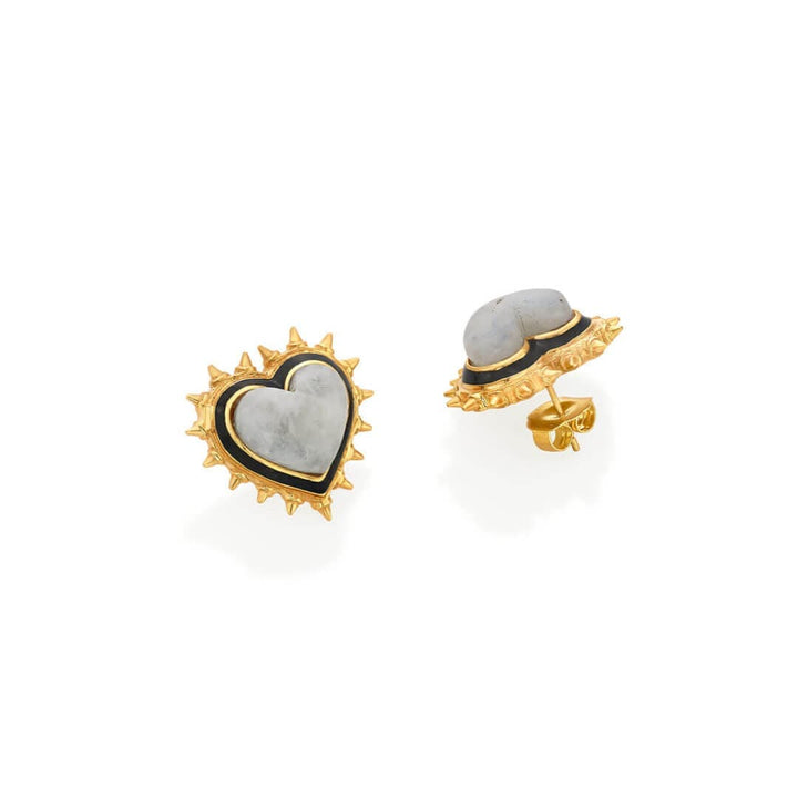 Heartful Duo Studs - Isharya | Modern Indian Jewelry