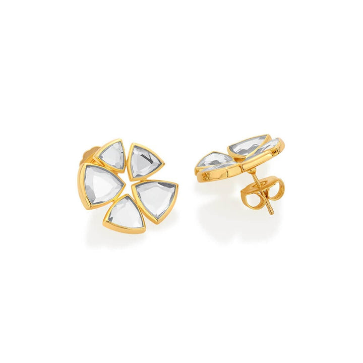Inayat Statement Mirror Studs - Isharya | Modern Indian Jewelry