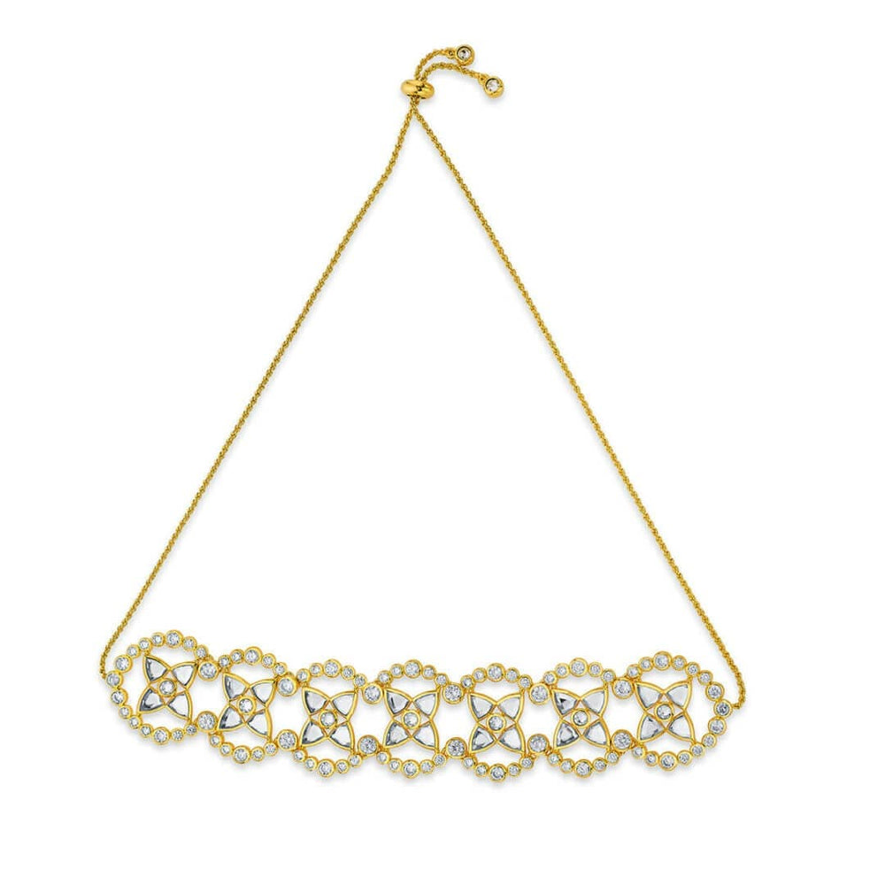 Jugni Dazzling Mirror & CZ Choker - Isharya | Modern Indian Jewelry