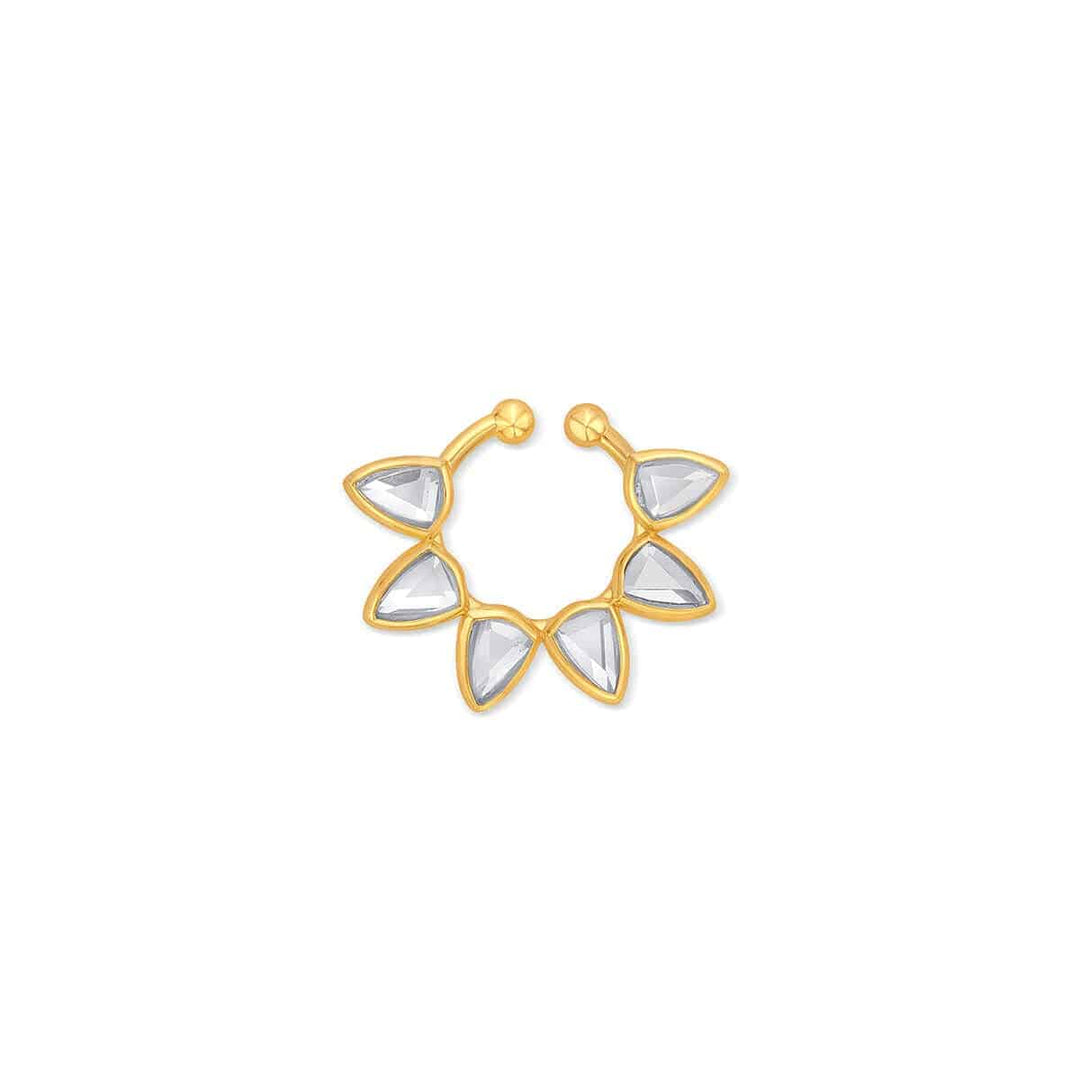 Jugni Floral Mirror Nose Pin - Isharya | Modern Indian Jewelry