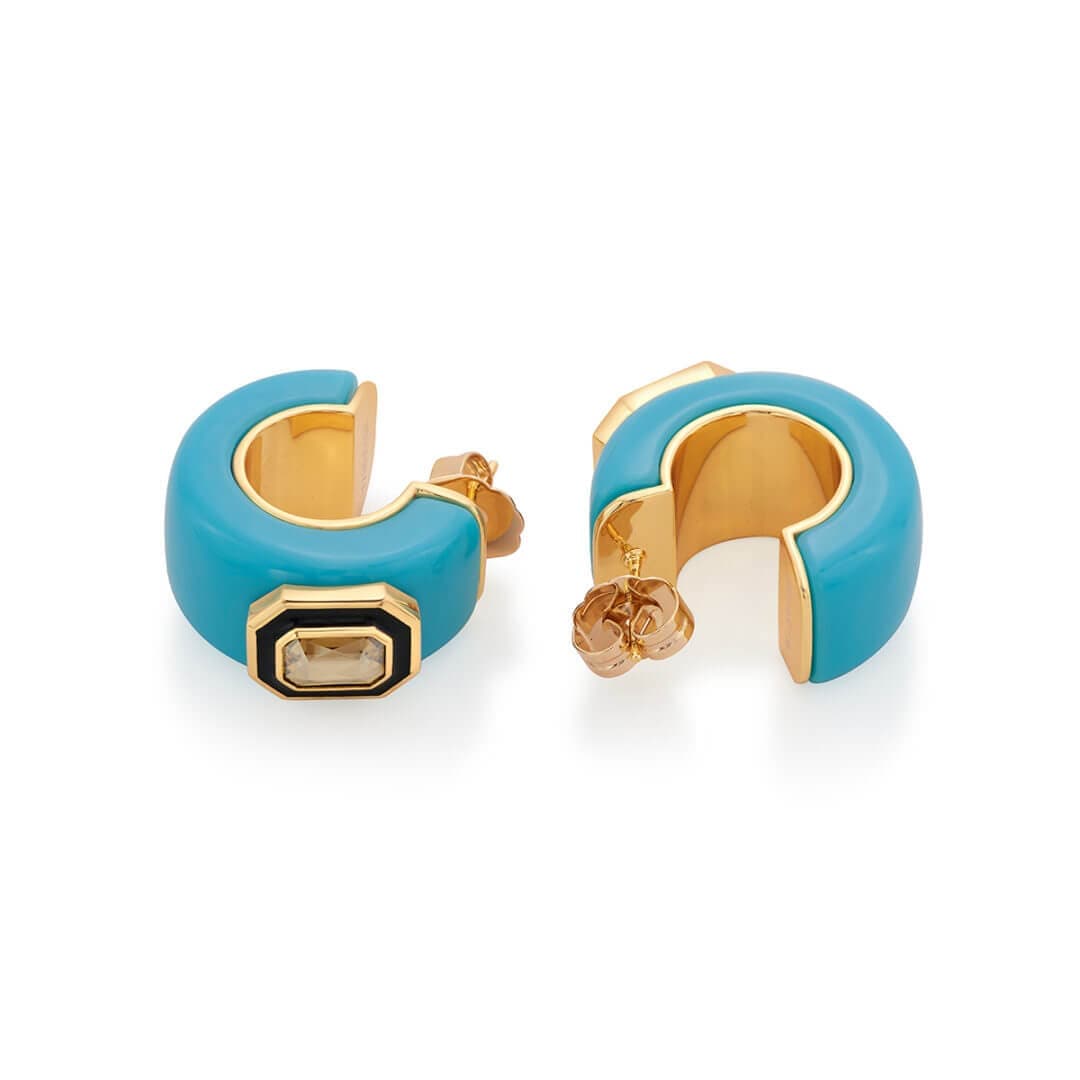 Kefi Resin Huggies - Isharya | Modern Indian Jewelry