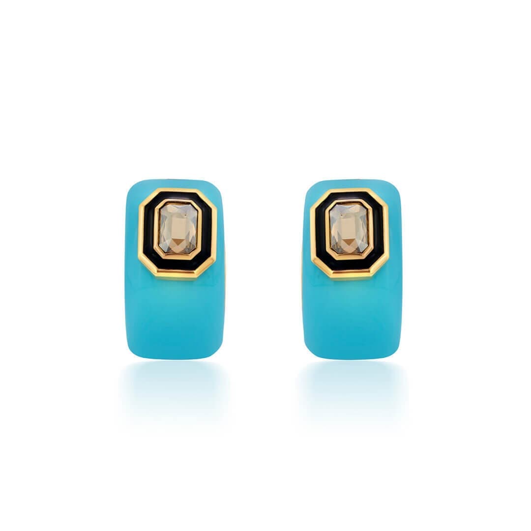 Kefi Resin Huggies - Isharya | Modern Indian Jewelry