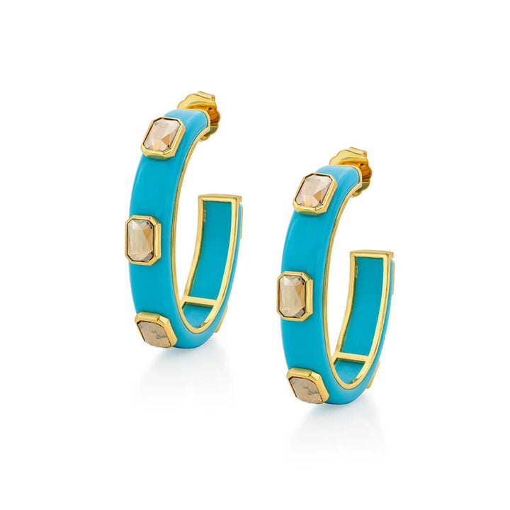 Kefi Resin Slender Hoops - Isharya | Modern Indian Jewelry