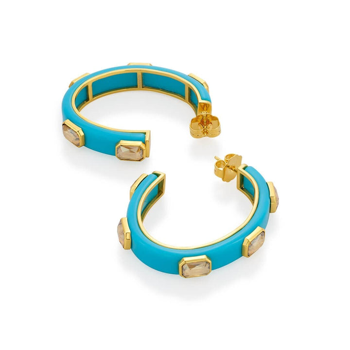 Kefi Resin Slender Hoops - Isharya | Modern Indian Jewelry