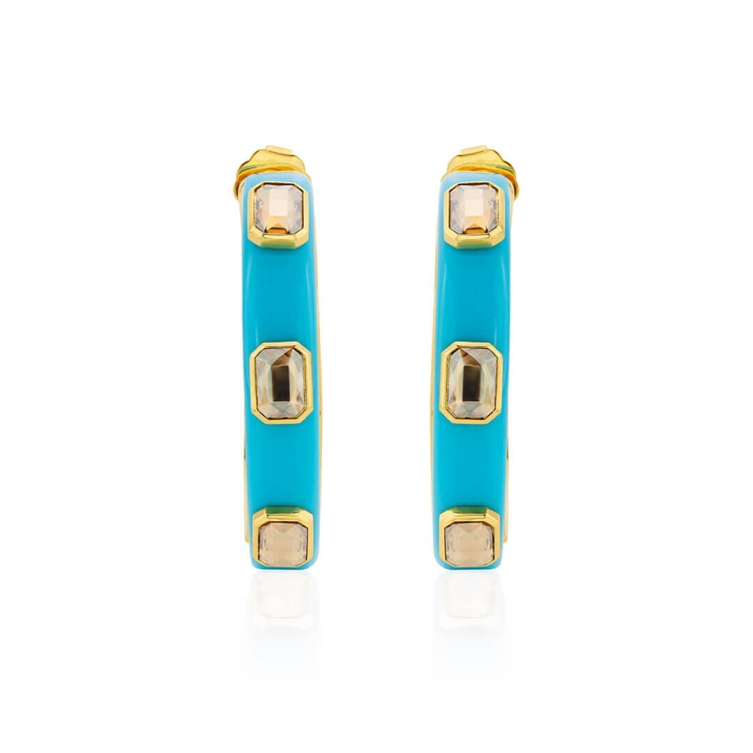 Kefi Resin Slender Hoops - Isharya | Modern Indian Jewelry