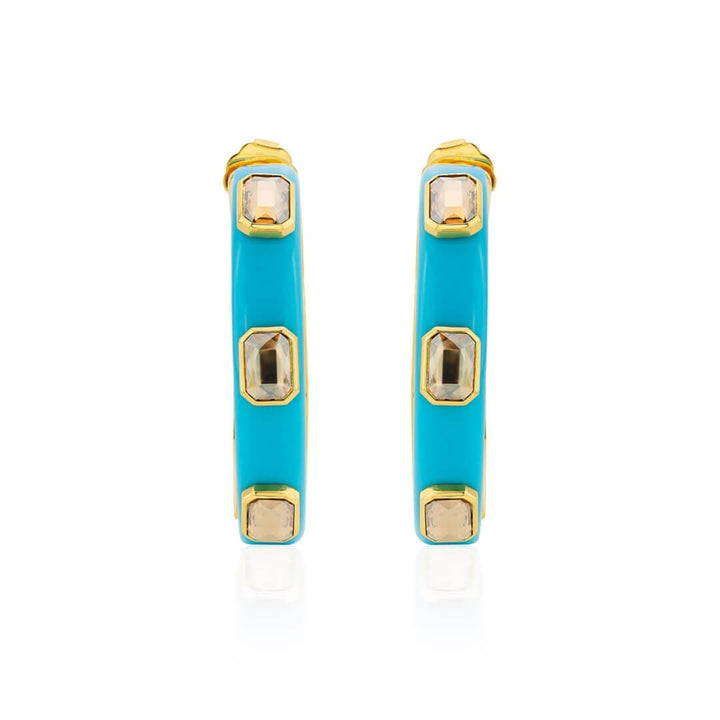 Kefi Resin Slender Hoops - Isharya | Modern Indian Jewelry