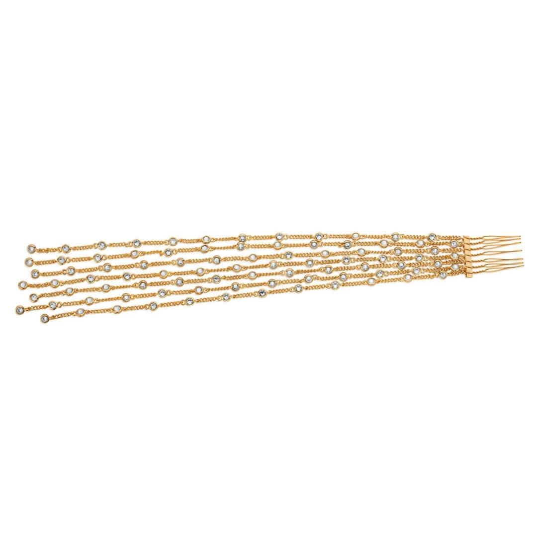 LongCZ and mirror Chain Hair Accessory - Isharya | Modern Indian Jewelry