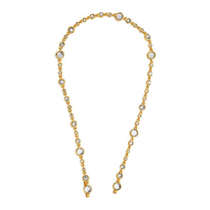 Long CZ and mirror Chain Hair Accessory
