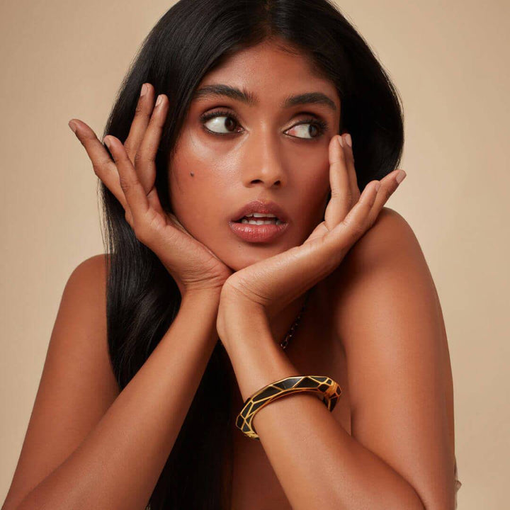 Louvre Hinged Bangle - Isharya | Modern Indian Jewelry