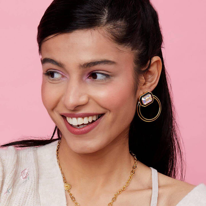 Meraki Black Enamel Studs - Isharya | Modern Indian Jewelry