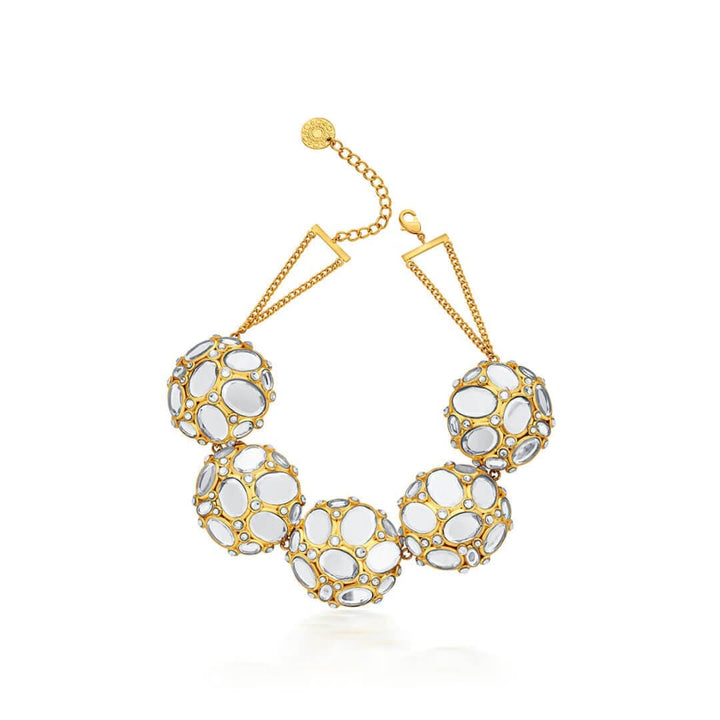 Mirrors on the Move Honeycomb Mirror Choker - Isharya | Modern Indian Jewelry