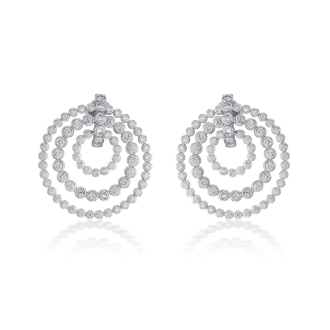 Nazm CZ Concentric Studs - Isharya | Modern Indian Jewelry