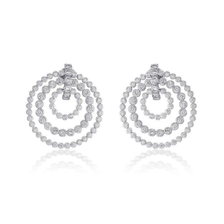 Nazm CZ Concentric Studs - Isharya | Modern Indian Jewelry