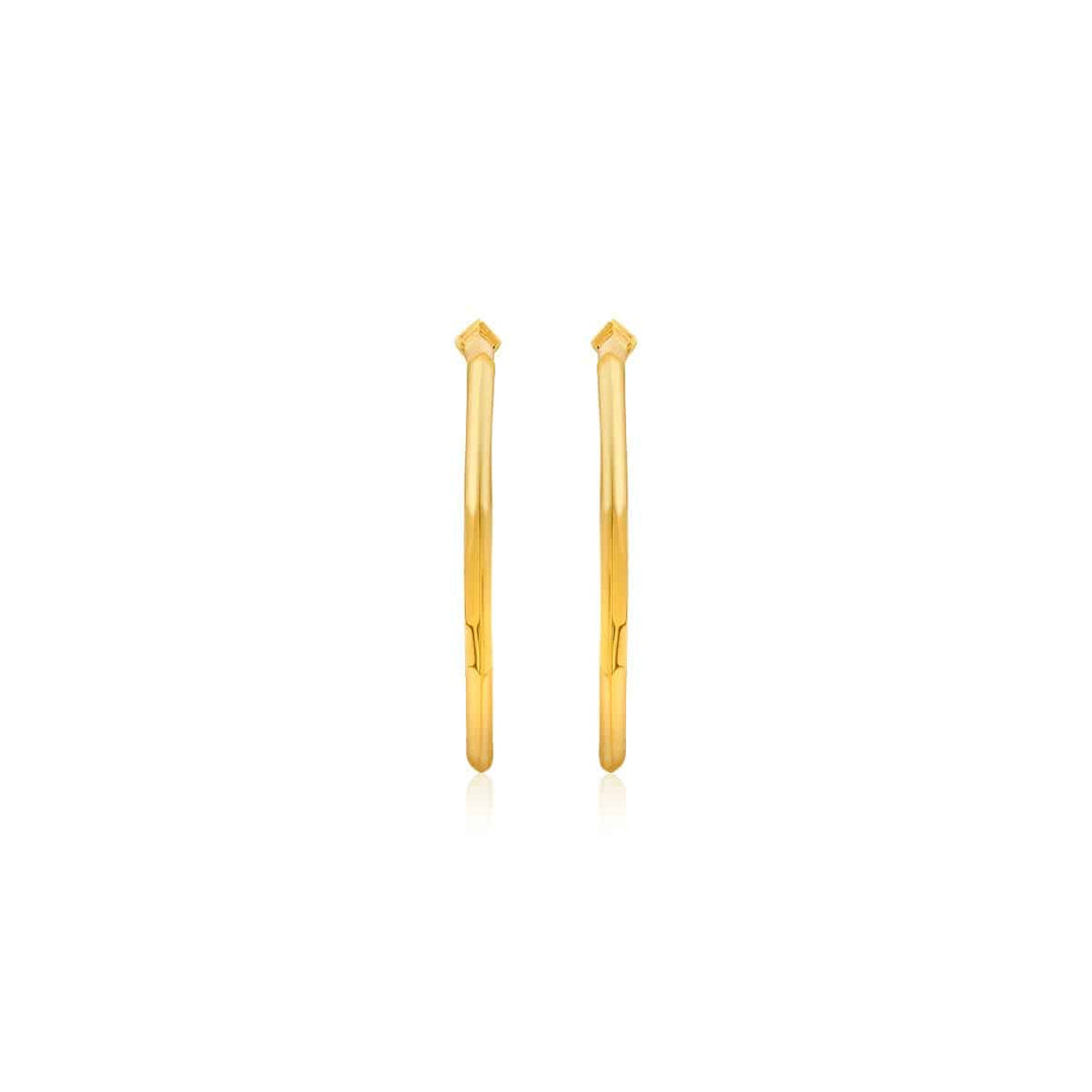Octagon Faceted Hoop - Isharya | Modern Indian Jewelry