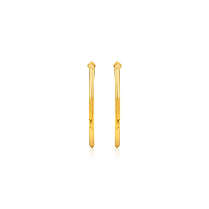 Octagon Faceted Hoop - Isharya | Modern Indian Jewelry