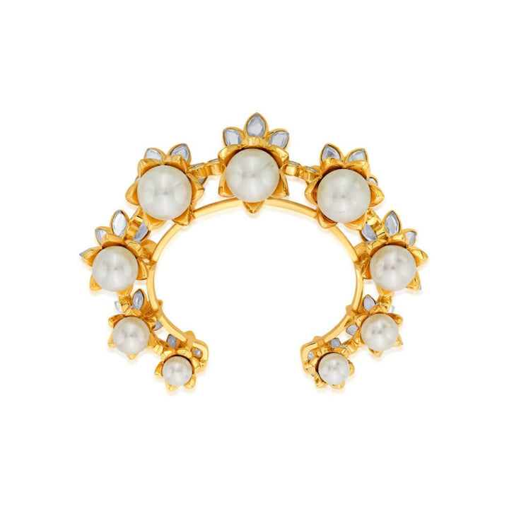 Pearl & Crystal Power Cuff - Isharya | Modern Indian Jewelry