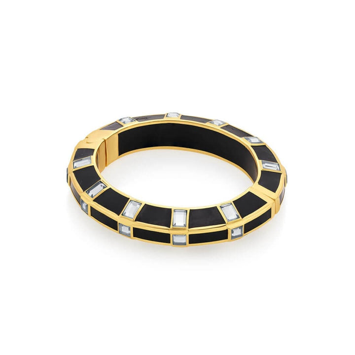 Raina Black Mirror Bangle - Isharya | Modern Indian Jewelry