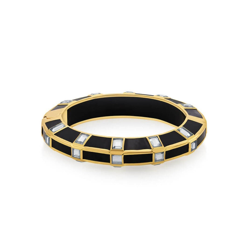 Raina Black Mirror Bangle - Isharya | Modern Indian Jewelry