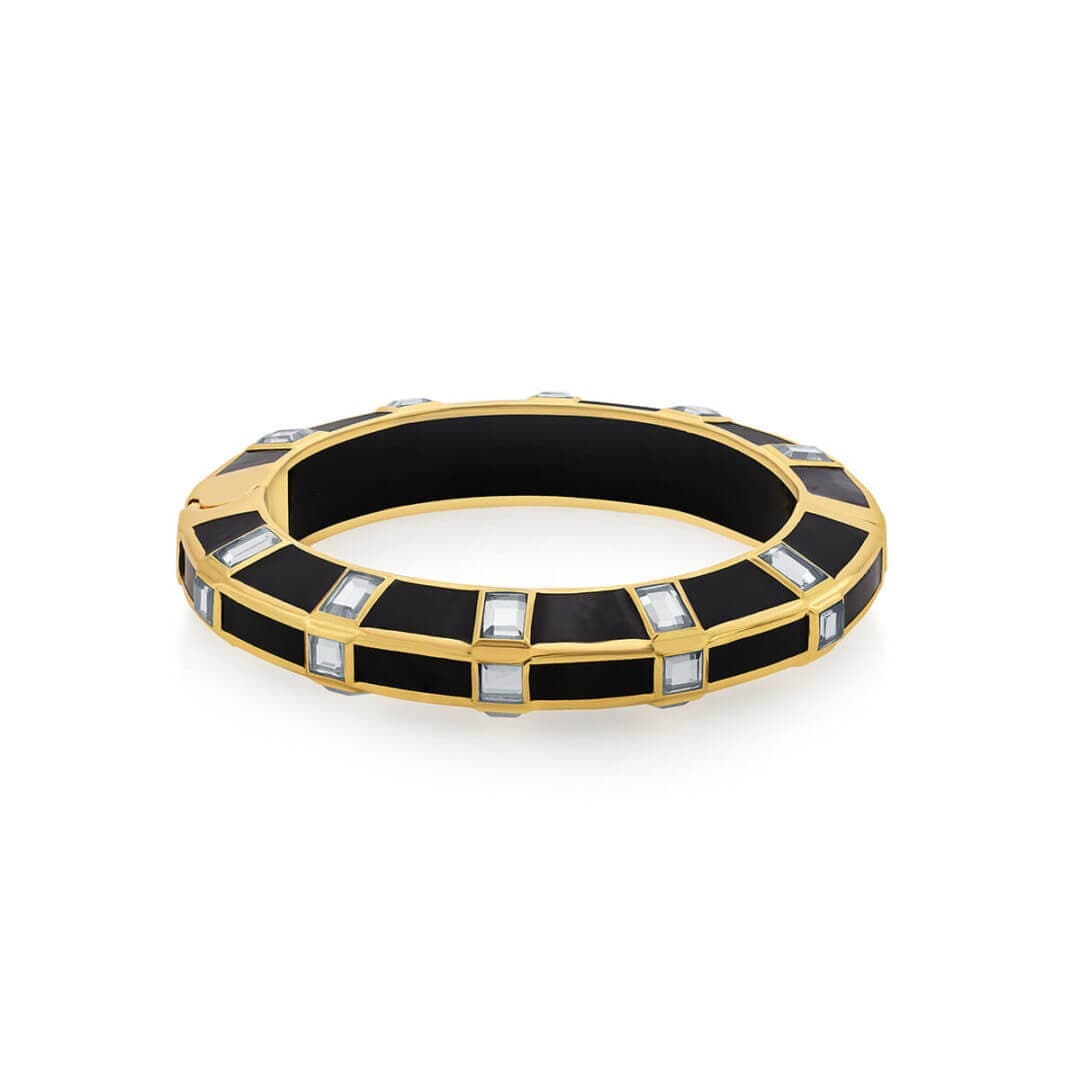 Raina Black Mirror Bangle - Isharya | Modern Indian Jewelry