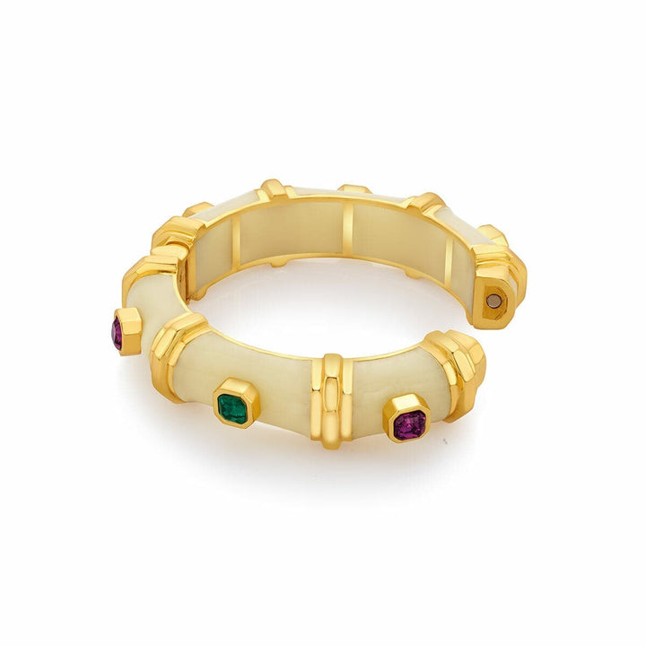Roy White Resin Bangle - Isharya | Modern Indian Jewelry
